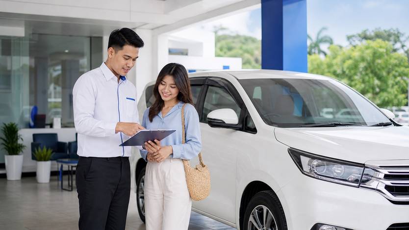 Proses serah terima rental mobil untuk wisatawan di Batam